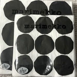 MARIMEKKO KIVET paper napkins set of two! NEW 🖤🤍